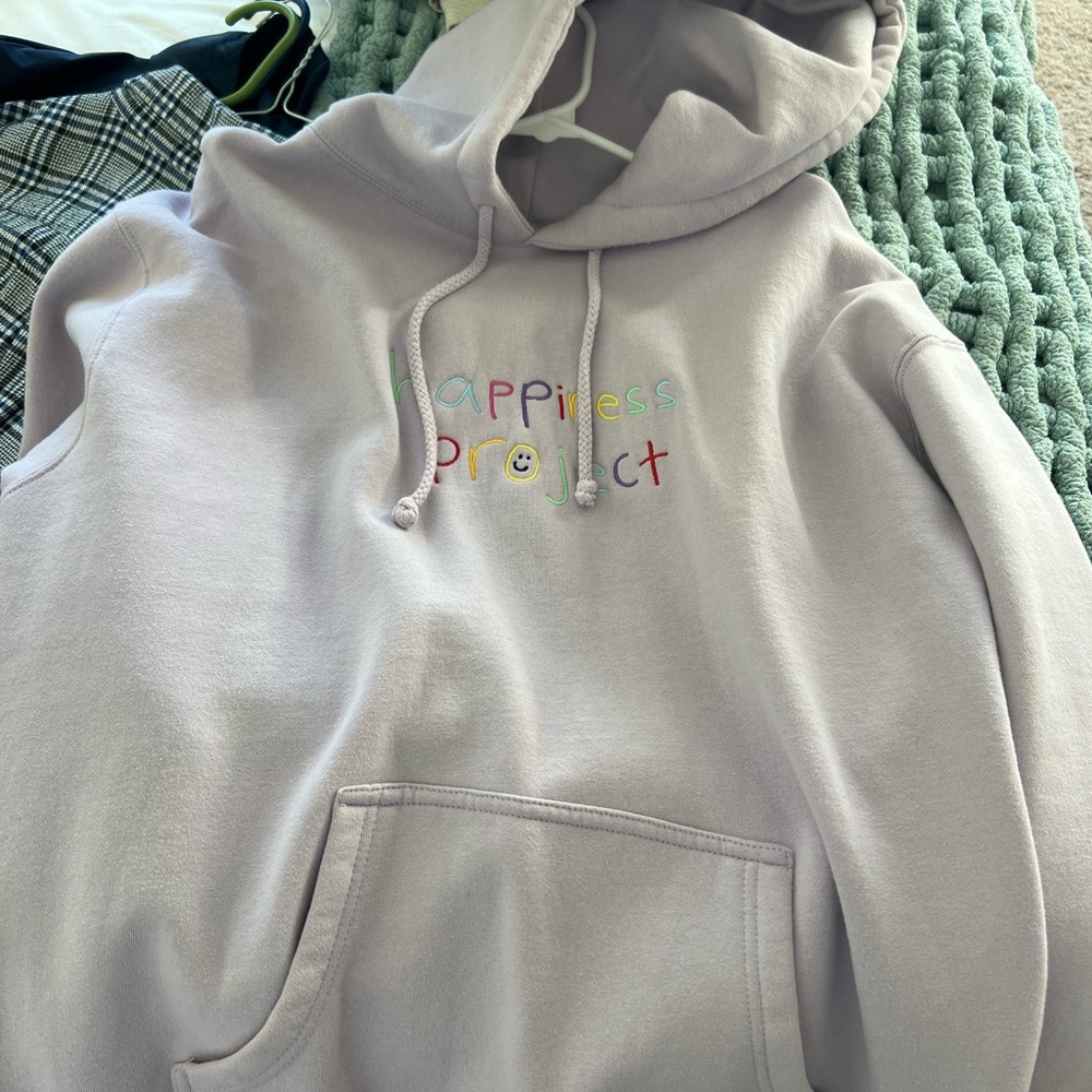 Lavender Hoodie with Embroidered Company Logo